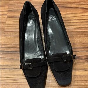 Stuart Weitzman Black Suede Loafers
